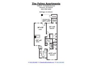 Two Bedroom 10-1055 floor plan